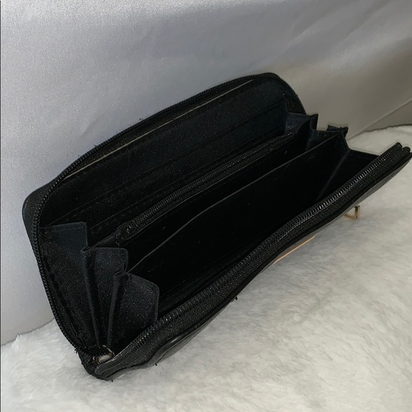 Black Faux Leather Wallet - Picture 3 of 5